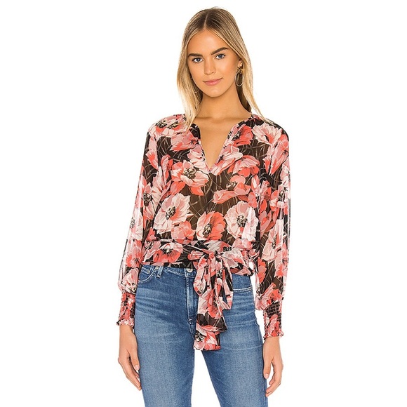 NWT Misa Los Angeles For Revolve Lettie Floral Top XS - Picture 2 of 9